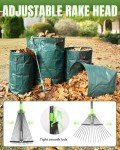 Joyhalo 63.4" Adjustable Leaf Rake and Dustpan Set