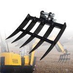 Mini Excavator Rake Attachment for Small Machines