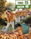 Joyhalo 65 Inch Leaf Rake and Dustpan Set