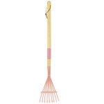 Kids Pink Leaf Rake with Metal Tines – 27