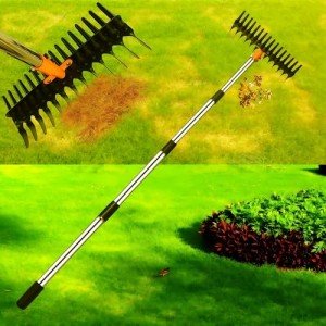 Heavy Duty 3-in-1 Garden Thatch Rake