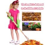 Kids Pink Leaf Rake with Metal Tines – 27