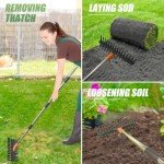Heavy Duty 3-in-1 Garden Thatch Rake