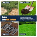 Heavy-Duty Lawn Leveling Rake with Adjustable Handle