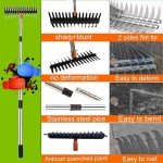 Heavy Duty 3-in-1 Garden Thatch Rake