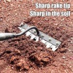 Cikiki Heavy Duty Carbon Steel Garden Rake