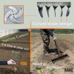 Heavy Duty 3-in-1 Garden Thatch Rake