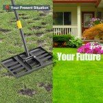 Heavy-Duty Lawn Leveling Rake with Adjustable Handle