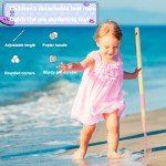 Kids Pink Leaf Rake with Metal Tines – 27