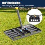 Heavy-Duty Lawn Leveling Rake with Adjustable Handle