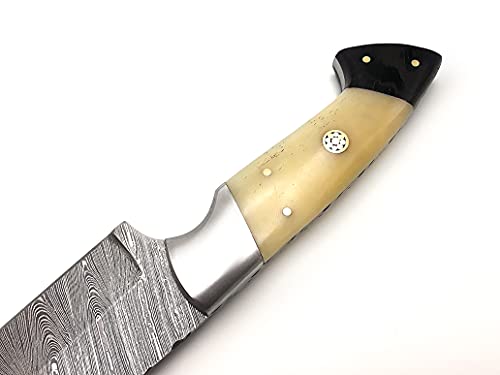 Tommi Custom Handmade Damascus Hunting Knife Fixed Blade Knive With Leather Sheath 14102