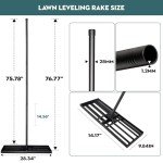 28" Lawn Leveling Rake with Adjustable Handle