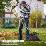 Heavy-Duty Lawn Leveling Rake with Adjustable Handle