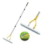 15-Inch Steel Thatch Rake for Lawn Care