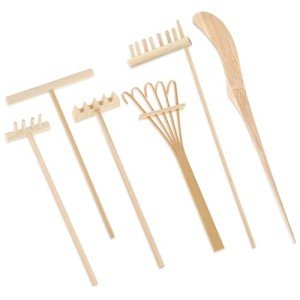 Mini Zen Garden Rake Tool Set - 6 Pieces