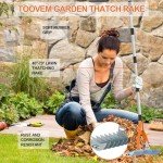 15-Inch Thatch Rake with Steel Tines and Handle