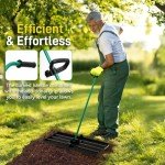 Adjustable Foldable Lawn Leveling Rake 30"x10
