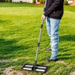 Lawn Leveling Rake with Adjustable Handle and Rollers