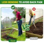 Adjustable Foldable Lawn Leveling Rake 30"x10