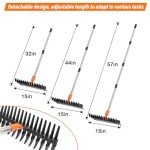 57-Inch DigiGlow Thatch Rake for Lawn Care