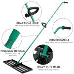 Adjustable Foldable Lawn Leveling Rake 30"x10