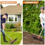 57-Inch DigiGlow Thatch Rake for Lawn Care