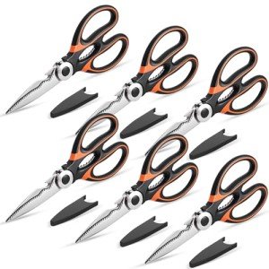 Heavy Duty Floral Gardening Scissors - 6 Pcs Set