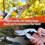 SUIZAN 8.3” Bypass Pruning Shears with Aluminum Handle