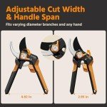 PrunePro Stainless Steel Bypass Pruning Shears