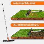 57-Inch DigiGlow Thatch Rake for Lawn Care
