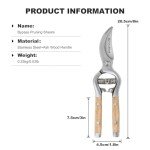 Berry&Bird 8'' Curved Bypass Pruning Shears
