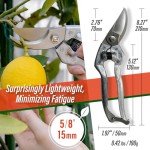 SUIZAN 8.3” Bypass Pruning Shears with Aluminum Handle