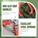 Ergonomic Gardening Pruners with Carbon Steel Blade