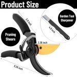 Heavy Duty Garden Pruning Shears with Cushion Grip