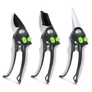 Professional Pruning Shears Set, 3-Piece Essentials