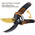 Premium 8.5" Pruning Shears with Titanium Bypass