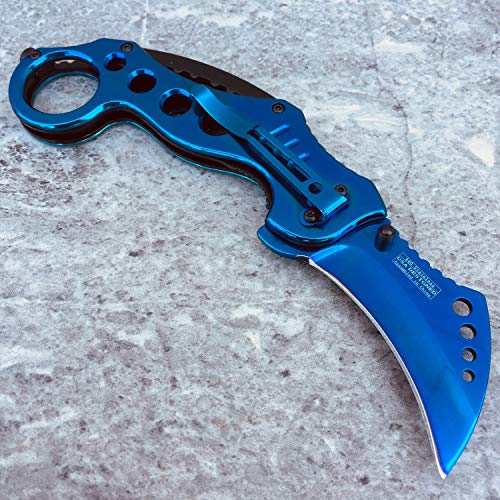 Falcon KS3393 7.25 In. Colorful Folding Pocket Knive with 2.5" Clip Point Blade for Outdoor, Tactical, Survival and EDC