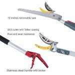 Extendable Long Reach Tree Pruner and Fruit Picker