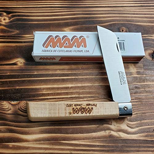 Knive&Knives 3B Beechwood Handle Stainless Sheepsfoot Blade Medium Folding Knife