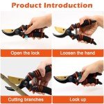 Heavy Duty Bypass Pruning Shears with Foam Grip