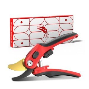 Heavy Duty Bypass Pruning Shears with Ergonomic Handle