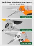 GROWNEER 3-Pack Stainless Steel Gardening Scissors