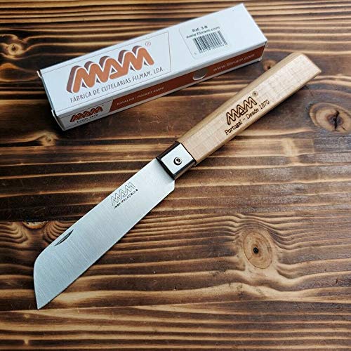 Knive&Knives 3B Beechwood Handle Stainless Sheepsfoot Blade Medium Folding Knife