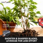 Heavy Duty Bypass Pruning Shears with Ergonomic Handle