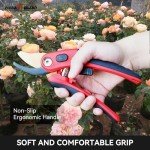 Heavy Duty Bypass Pruning Shears with Ergonomic Handle
