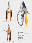 GROWNEER 3-Pack Stainless Steel Gardening Scissors