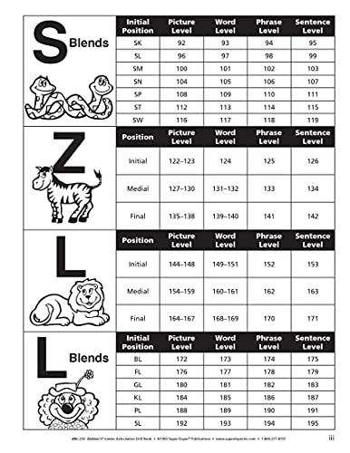 Webber's® Jumbo Articulation Drill Book: Reproducible drill sheets for target sounds in the initial, medial, and final positions of Words, Phrases, and Sentences! Includes hundreds of delightful pictures.