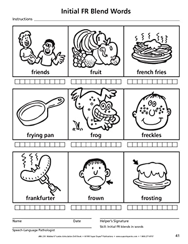 Webber's® Jumbo Articulation Drill Book: Reproducible drill sheets for target sounds in the initial, medial, and final positions of Words, Phrases, and Sentences! Includes hundreds of delightful pictures.