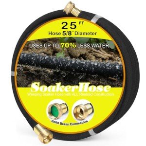 25FT Soaker Hose for Garden Beds - Heavy Duty