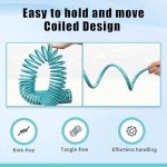 AUTOMAN 50ft Curly Garden Hose with Sprayer